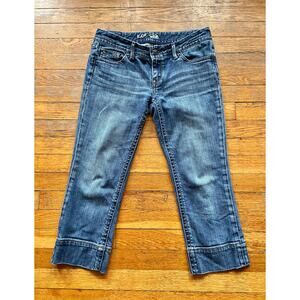 EXPRESS Wide Cuff Low Rise Crop Jeans sz 6